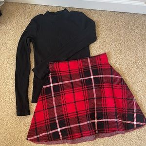 EUC H&M sweater skirt set S 12/14